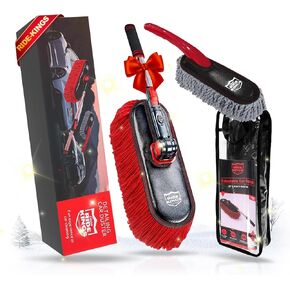 Car Duster Exterior Scratch Free,Car Dusters Extendable Handle Cleaning Exterior,Detailing Brush Kit For Car,Truck,SUV,Caravan,Motorcycle,Wax Cotton Fabric,Waterless Wash Treatments,Car Care Equipment
