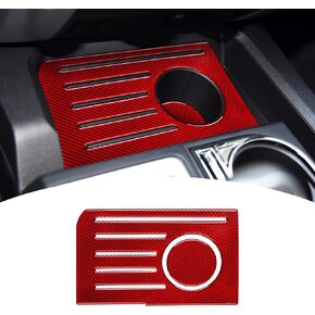 Bilisin Carbon Fiber Decoration Compatible with Toyota Center Console Cup Holder Panel Cover Trim Interior Accessories for Toyota Tundra 2014 2015 2016 2017 2018(2Pcs Blue)