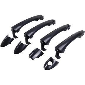 Black 1 Lot 4 Door Exterior Handle Door Outer Handle Compatible with Hyundai Sonata 2011 2012 2013 2014 2015
