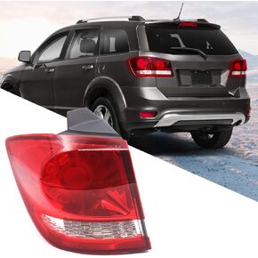 for 2011-2018 Dodge Journey Tail Lights Assembly Led Rear Light Taillight Lens Brake Lamp with Bulb Left Driver Side LH 68078465AD CH2804105­