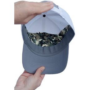 3 Pack, Camouflage CapPro Baseball Crown Insert for Low Profile Fitted, Dad Caps and Snapback