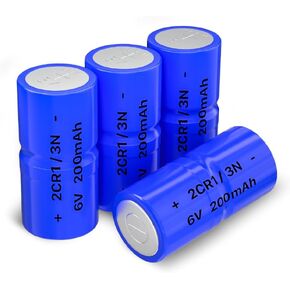 2CR1/3N 6 Volt Battery, 200mAh High Capacity Lithium ion Batteries Compatible with Pet Stop, Dog Guard, Perimeter and Extreme Dog Collars, Two CR1/3N 6V Batteries Pack (6-Pack)