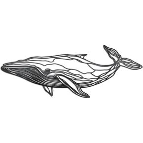 MidGid Black Whale Line Metal Wall Decor, Whale Line Metal Wall Art, Metal Whale Sculpture, Whale Line Metal Sign, Whale Pattern Wall Decor Metal, Whale Pattern Wall Art Metal, Whale Gifts for Women