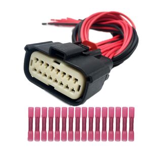 16 Pin Headlights Connector Harness Wire Compatible with Ford Mustang 2015-2023 Front FR3Z-13008-K, FR3Z-13008-J
