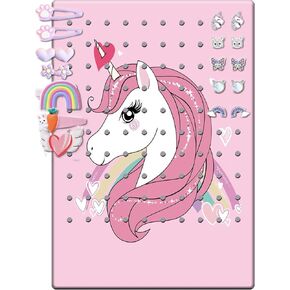 Hanging Jewelry Holder Organizer, Earring holder Jewelry Hanger Wall Mounted Hanging Jewelry Organizer for Stud Earrings,Necklaces,Bracelets,Rings - Unicorn Gifts for Girls (Pink Unicorn)