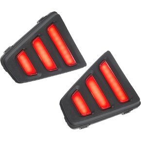 Motoforti Rear Bumper Fog Brake Tail Light, for Honda Fit Jazz 2014-2017, Plastic, Red Black, 2pcs in Saudi Arabia