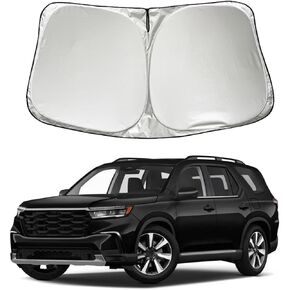 XHRING Windshield Sun Shade Sunshade Compatible with Honda Pilot 2025 2024 2023-2016 EX-L Special Edition Elite Black Edition Touring Accessories Car Front Window Sun Shield Cover
