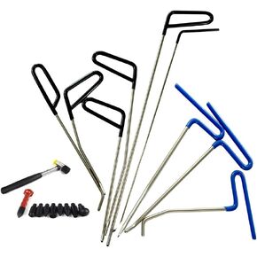 Paintless Dent Repair Rods Kit Hail Damage Repair Dent Removal Kit Dent Puller with Hammer and Tap Down