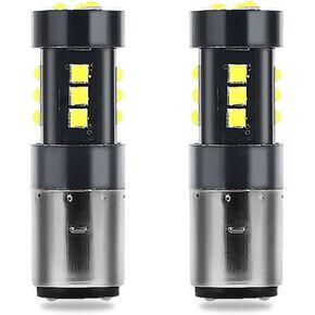 YSY H6 BA20D LED Motorcycle Headlight Bulb Hi/Lo Beam 4 Sides 360 Degree Upgraded 3030 Chips Super Bright 6000K White Scooter Accessories Motor Headlamp Pack of 2 (BA20D, 6000k white)