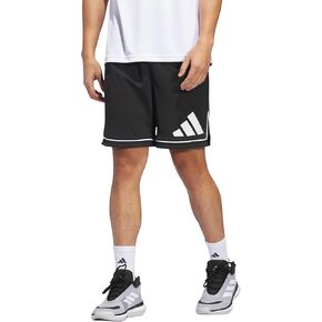 adidas Men's Badge of Sport Basketball Shorts, Black/White