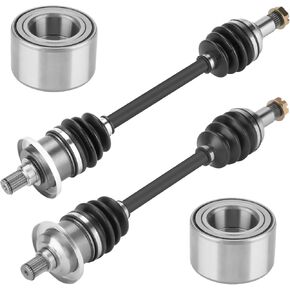 مجموعة محمل العجلة ومحور السيرة الذاتية الأيسر أو الأيمن الأمامي لـ Arctic Cat ATV 400/450/500/650/700/1000 FIS/TRV 2006 2007 2008 2009 2010 2011 2012 2013 2014، 2 محاور السيرة الذاتية و2 محامل العجلات in Kuwait