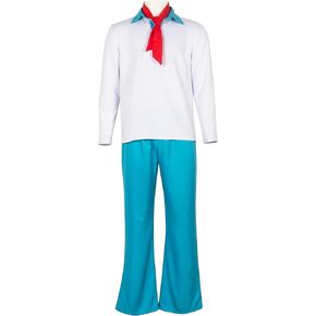 Men's Costume Adult Shirt Pants Set Classic Movie Costume for Halloween Cosplay Outfits