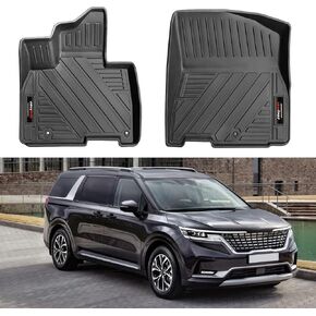 Custom for 2022-2024 2025 Kia Carnival Front Floor Mats All Weather TPE Accessories (Fits All Models) (Front Floor Mats 2 Pcs)