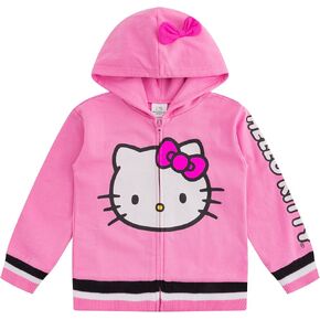 Hello Kitty Girls Zip Up Hooded Sweatshirt for Infant, Toddler and Little Kids