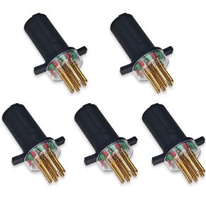 Kefly 7-Way Round Pin Trailer Truck Circuit Plug Tester Replace 7865L, Trailer Tractor Light Tester 5PCS