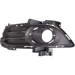 TRQ Front Left Fog Light Bezel Black Drivers Side Compatible with 2013-2016 Ford Fusion FO1038132