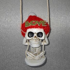 Halloween Decorations for Car Cute Spooky Gifts Skull Decor for Rear View Mirror Accessories Swinging Skeleton Hanging Ornaments Car Charms Truck Accessories for Men Women Jeeps Car Gifts for Dad Mom