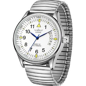 FORSINING Men's Easy Reader Watch, Analog Mechanical Watch for Men with Stainless Steel Expansion Band