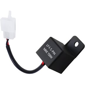 Motorcycle LED Flasher Relay, 2 Pin 12V Motorcycle Electronic Turn Signal Flasher Relay, Indicator Light LED Flasher Relay to Fix Turn Signal Bulbs Hyper Blinker Flash