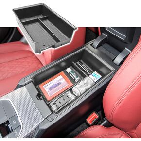 Center Console Organizer Compatible with BMW 3 Series G20/G21 2019-2025 and 4 Series G22/G23/i4 2021-2025 Accessories, Insert Console Tray Armrest Storage Box ABS Coin Holder, Black