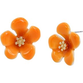 Betsey Johnson Womens Tropical Flower Stud Earrings