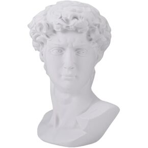 David Roman Apollo Head Statue Sculptures Decor Items for Room, Shelf, Bookshelves, Partition Renaissance Greek Mythology Ornaments Home Decoration White
