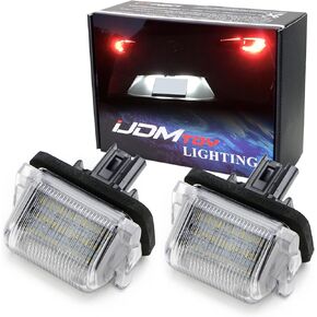 iJDMTOY OEM-Fit 3W Full LED License Plate Light Kit Compatible With Mazda5 Mazda CX-9, Powered by 18-SMD Xenon White LED