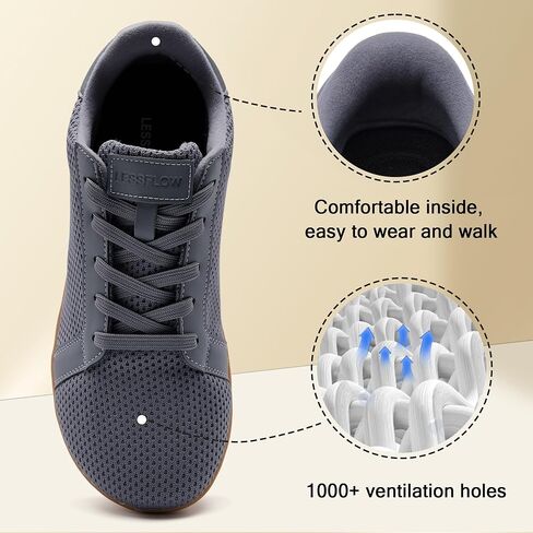 Men's Wide Walking Shoes Barefoot Sneakers Minimalist Running Shoes Zero Drop Sole Trainer Breathable Casual Athletic Shoe in Saudi Arabia