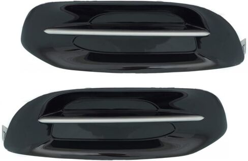 For Dodge Dart 2013 2014 2015 2016 Fog Light Cover Driver and Passenger Side | Pair | Gloss Black | w/Silver Molding | Plastic | Replacement For CH1038142, CH1039142 | 68163981AA, 615343893341 in Saudi Arabia