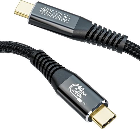 USB-C for Thunderbolt 4 Extension Cable 40Gbps Data Transfer, USB c Male to USB c Female Cable, 8K Display/PD 240W, Compatible with Thunderbolt 3/USB 4/3/SSD eGPU 2M/6.6FT in Kuwait