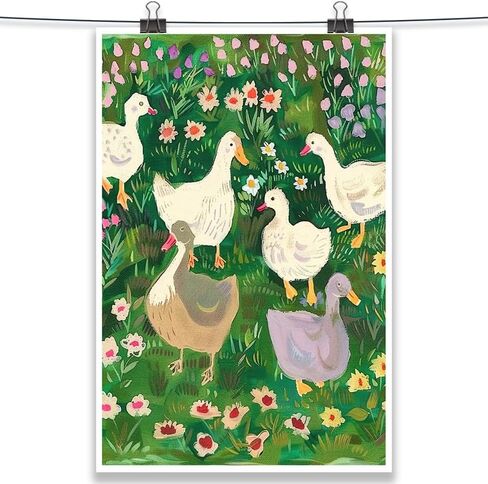 Cute Goose Posters Funny Silly Goose Wall Art Sage Green Nursery Decor Coquette Pink Bow Canvas Prints Farm Animal Aesthetic for Girl's Room Bedroom Dorm Bathroom Home Print 8x12in Unframed in Saudi Arabia
