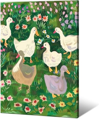 Cute Goose Posters Funny Silly Goose Wall Art Sage Green Nursery Decor Coquette Pink Bow Canvas Prints Farm Animal Aesthetic for Girl's Room Bedroom Dorm Bathroom Home Print 8x12in Unframed in Saudi Arabia