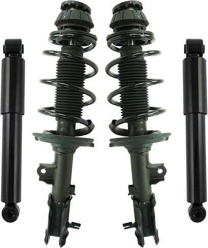 TRQ Front and Rear Complete Strut Assembly & Shock Absorber Kit Complete Strut & Coil Spring Assembly Compatible with 2012-2017 Hyundai Accent in Saudi Arabia