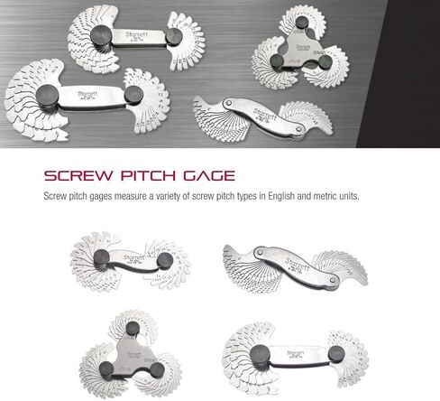 Starrett 6 Screw Pitch Gage With Locking Device, 4-42 Threads Per Inch, 30 Leaves in Saudi Arabia