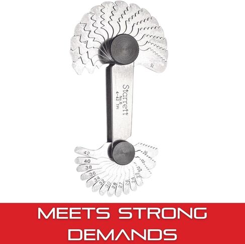 Starrett 6 Screw Pitch Gage With Locking Device, 4-42 Threads Per Inch, 30 Leaves in Saudi Arabia