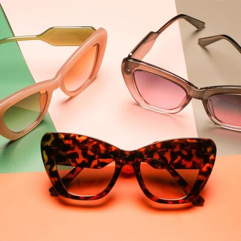 Freckles Mark Trendy Designer Sunglasses Womens Cute Fashion Square Cat Eye Sun Glasses in Kuwait