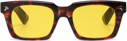 EYLRIM Trendy Square Sunglasses for Men Women Square Frame Sun Glasses with Hammer Shaped Rivet Design in Kuwait