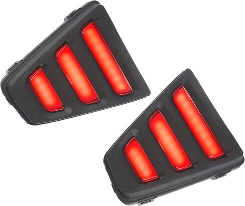 Motoforti Rear Bumper Fog Brake Tail Light, for Honda Fit Jazz 2014-2017, Plastic, Red Black, 2pcs in Saudi Arabia