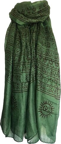 Indian Om Mantra Hand Block Printed Scarf Prayer Shawl in Saudi Arabia