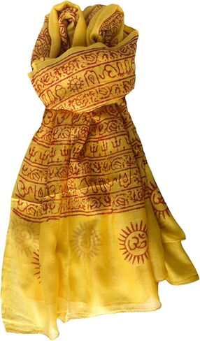Indian Om Mantra Hand Block Printed Scarf Prayer Shawl in Saudi Arabia
