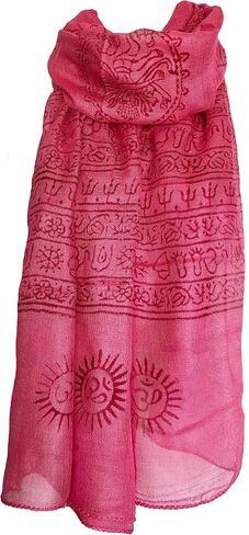 Indian Om Mantra Hand Block Printed Scarf Prayer Shawl in Saudi Arabia