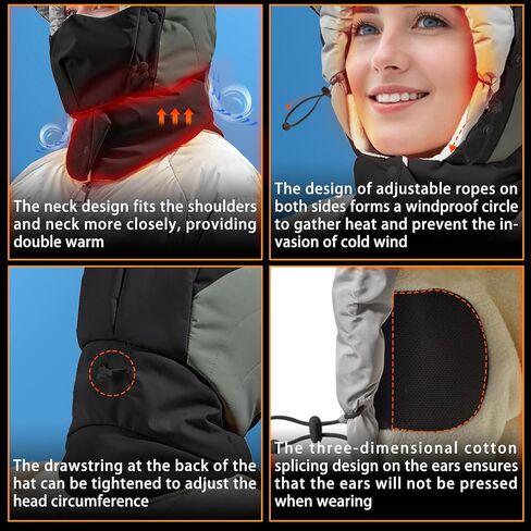 Sukeen Lightweight Trapper Hats for Women Men Waterproof Bomber Hats Windproof Winter Warm Hat with Ear Flaps and Mask in Kuwait