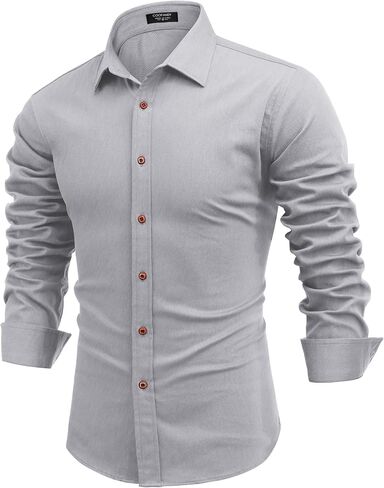COOFANDY Men's Long Sleeve Western Denim Shirt Casual Button Down Shirts Lightweight Jacket in Saudi Arabia