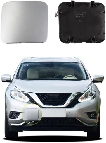 Car Front Bumper Tow Hook Cover Compatible with Nissan Murano 2015 2016 2017 2018 Trailer Cover Cap 622A0-5AA1H 622A0-5AA0H 622A0-5BC0H Small Lid Towing Eye Cap Black in Saudi Arabia