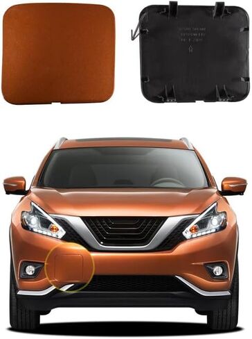 Car Front Bumper Tow Hook Cover Compatible with Nissan Murano 2015 2016 2017 2018 Trailer Cover Cap 622A0-5AA1H 622A0-5AA0H 622A0-5BC0H Small Lid Towing Eye Cap Black in Saudi Arabia