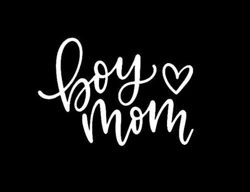 ملصق فينيل مطبوع عليه Boy Mom Love Heart MKR | كمبيوتر محمول لجدران السيارات والشاحنات والشاحنات|أبيض|5.5 × 3.8 بوصة|MKR1310 in Kuwait