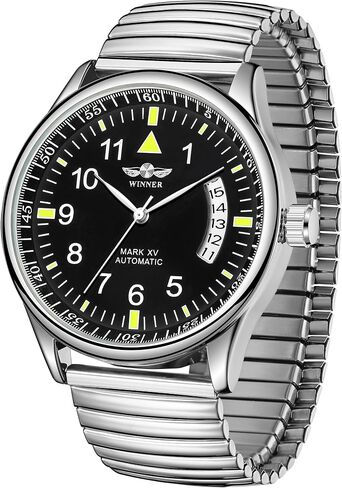 FORSINING Men's Easy Reader Watch, Analog Mechanical Watch for Men with Stainless Steel Expansion Band in Saudi Arabia