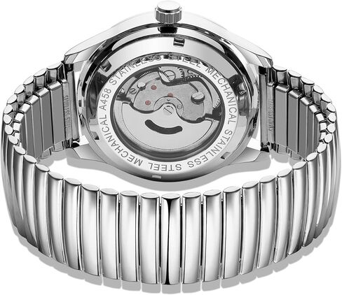 FORSINING Men's Easy Reader Watch, Analog Mechanical Watch for Men with Stainless Steel Expansion Band in Saudi Arabia