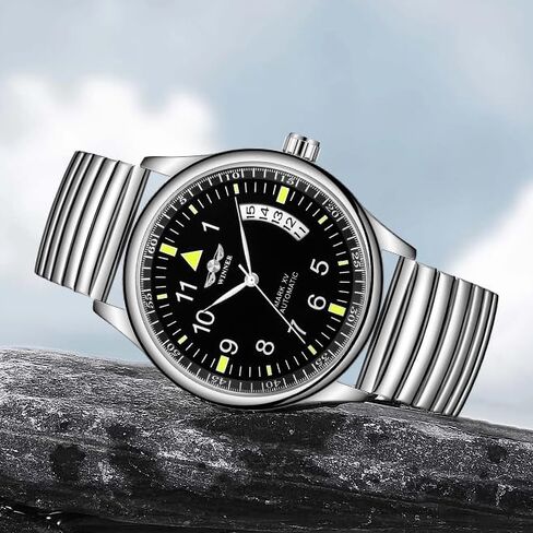 FORSINING Men's Easy Reader Watch, Analog Mechanical Watch for Men with Stainless Steel Expansion Band in Saudi Arabia