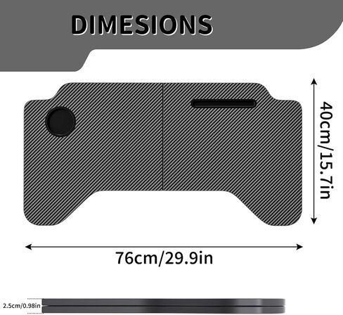 Car Laptop Desk, Foldable Car Tray Desk Compatible with Tesla Model Y Model 3 Car Accessories, Carbon Fiber Tray, Steering Wheel Eating Table, for Travel Remote Work Camping in Saudi Arabia